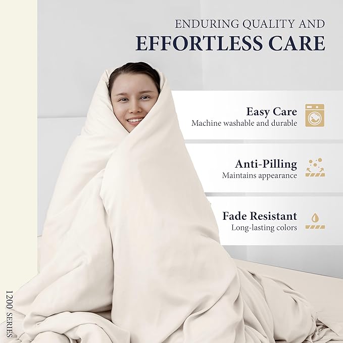 100% Egyptian Cotton Pillow Cases King Size Set of 2 - Image 6