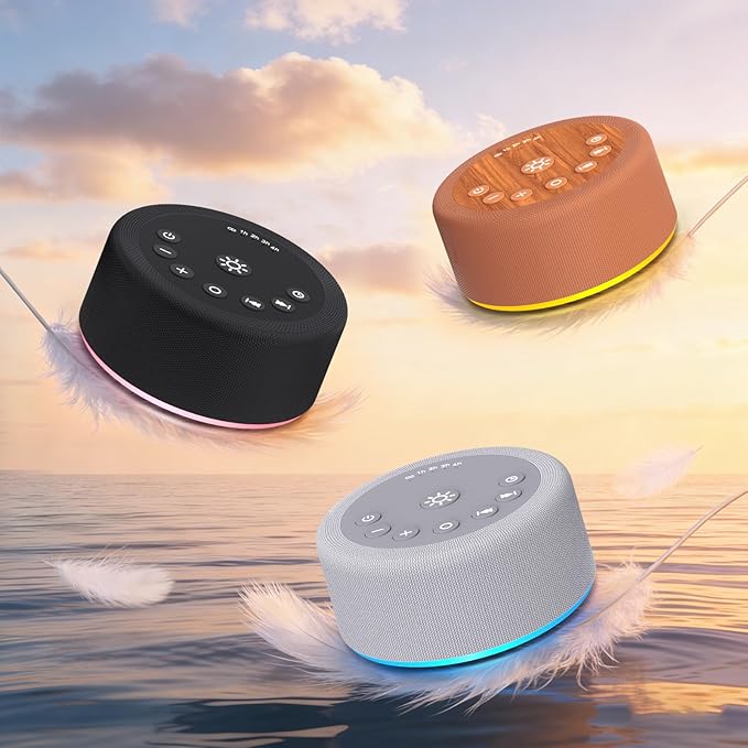 Sound Machine Night Light White Noise Brown Noise Machine 30 Non Looping Sounds - Image 2