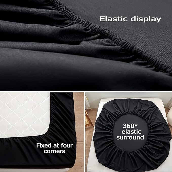 Bedding Queen Size Fitted Sheet Only- Bottom Matress Fitted Sheet-Fits 15inches - Image 4