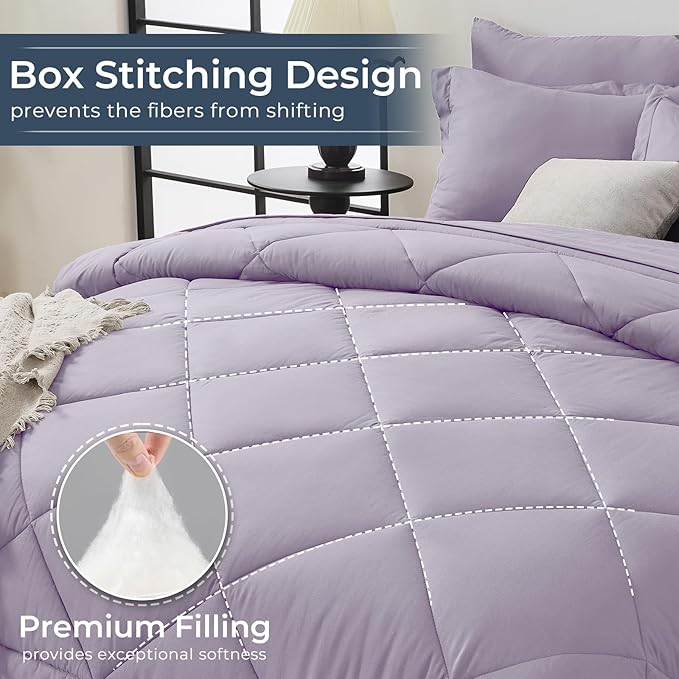 HEVUMYI Full Purple Comforter Set - Image 5