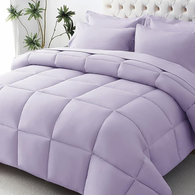 JOLLYVOGUE Full Comforter Set, Ultra-Soft Bed in a Bag Full Size 7 Pieces by JOLLYVOGUE