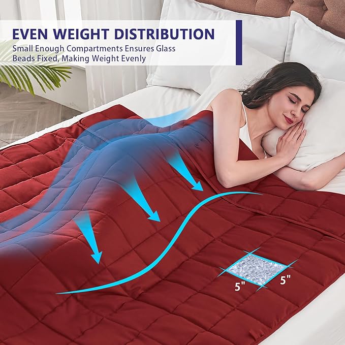 yescool Weighted Blanket for Adults Cooling Heavy Blanket for Sleeping Perfect - Image 3