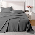 ROSE&RISY Dark Grey Queen Sheet Set, 4 Pieces Soft Bedding Queen Sheet Set by ROSERISY