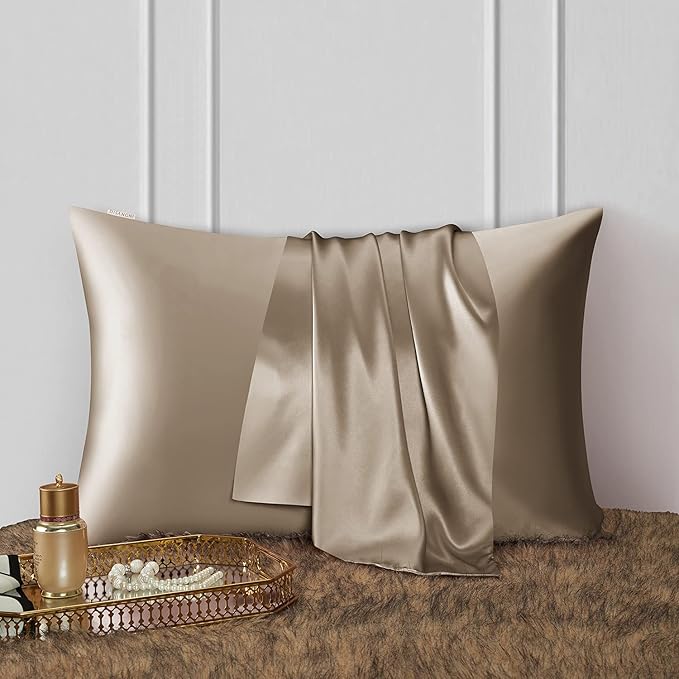 DISANGNI Silk Set: 22 Momme 100% Natural Mulberry Silk Pillow Case & Eye Mask - Image 4