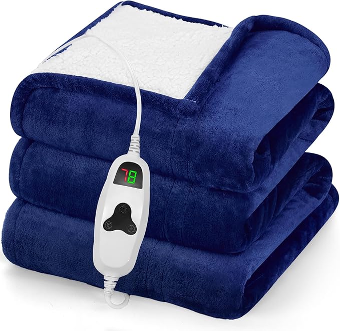 greenoak Heated Blanket Electric Throw 50"X60", Heating Blanket by Greenoak