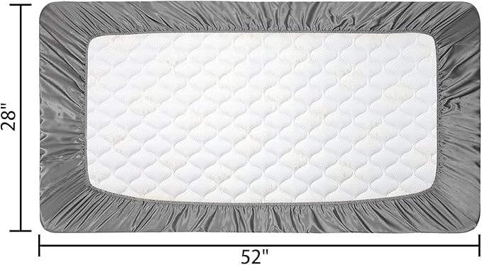 GUNTAIL 2 Pack Silk Crib Sheets - Image 5