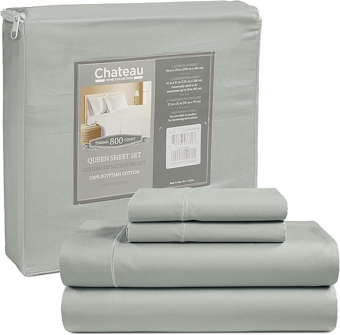 100% Egyptian Cotton Sheets California King Size, 800TC Breathable Bed Sheet Set - Image 7