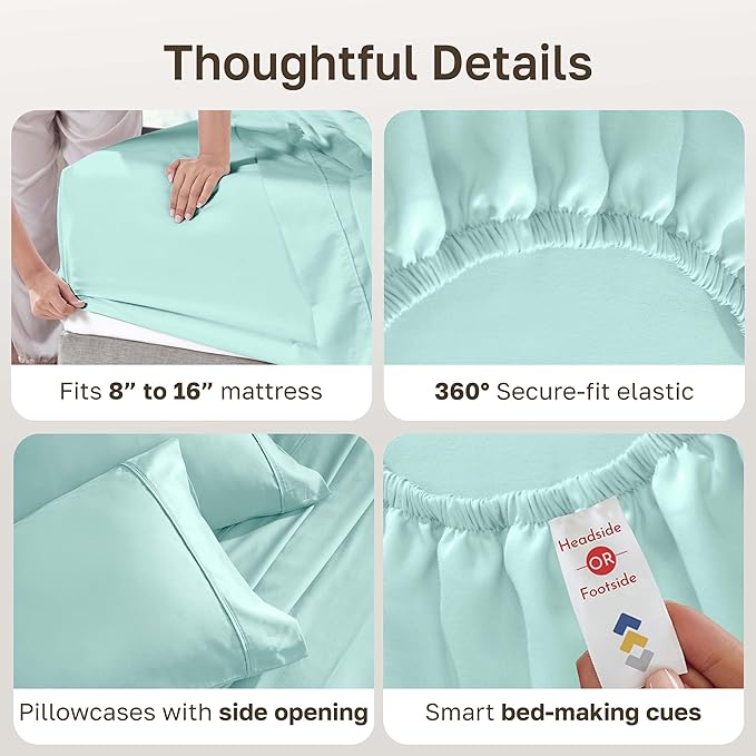 California Design Den Soft 100% Cotton Bed Sheets King Size Set, 400 Thread - Image 6
