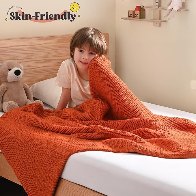 Guohaoi Knitted Weighted Blanket Kids No Beads Cooling Heavy Blanket, Home - Image 2