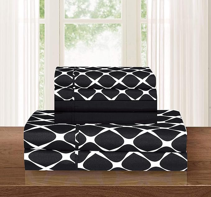 Elegant Comfort Luxury Softest and Coziest 4-Piece Bed Sheet Set, Wrinkle by ELEGANTCOMFORT