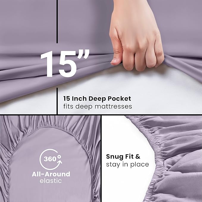Utopia Bedding King Fitted Sheet - Image 3