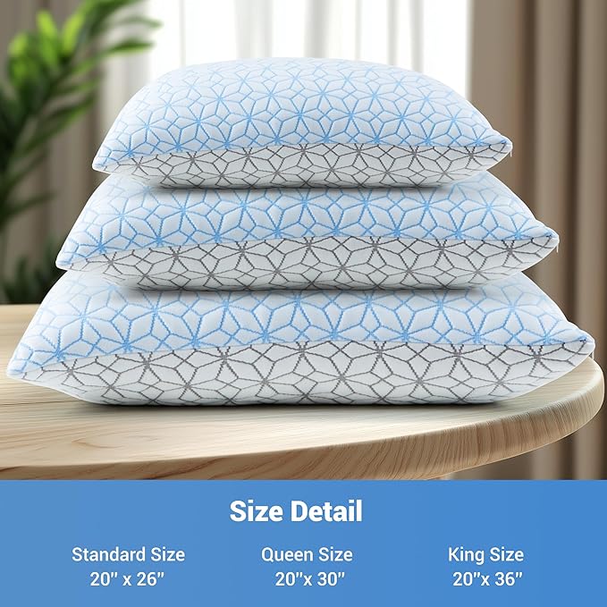 puredown® King Size Pillows Set of 2, Cooling Pillow King Size 2 Pack, - Image 7