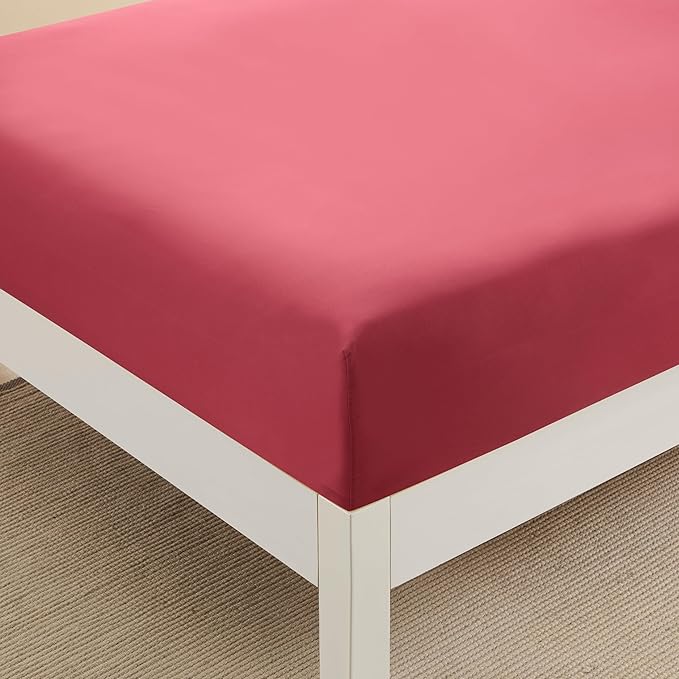 Queen Fitted Sheet Only with Full Elastic & Built in Corner Sheet Straps to - Image 3
