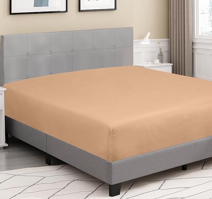 ROYALE LINENS 300 Thread Count 100% Long Staple Combed Cotton Fitted Sheet Full - Image 4