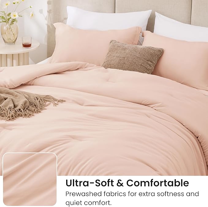 Love's cabin Pink Twin/Twin XL Comforter Set, 2-Piece Prewashed Bed Set - Image 4