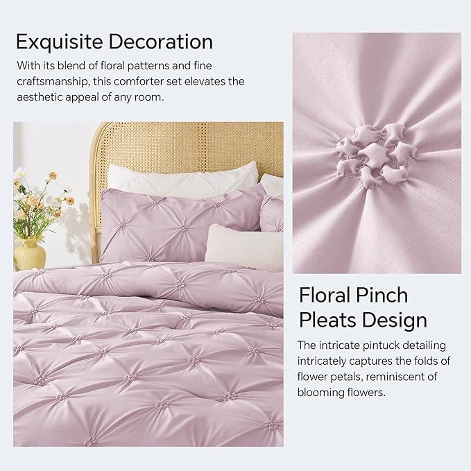 BEDELITE Light Purple King Size Comforter Set - Image 4