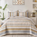WONGS BEDDING Boho Quilt Set Queen Size, Lightweight Bedspread Coverlet Bedding by WONGSBEDDING