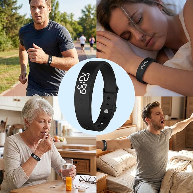 Vibrating Alarm Clock Watch Silent Alarms Wristband Wrist Bands - Image 9