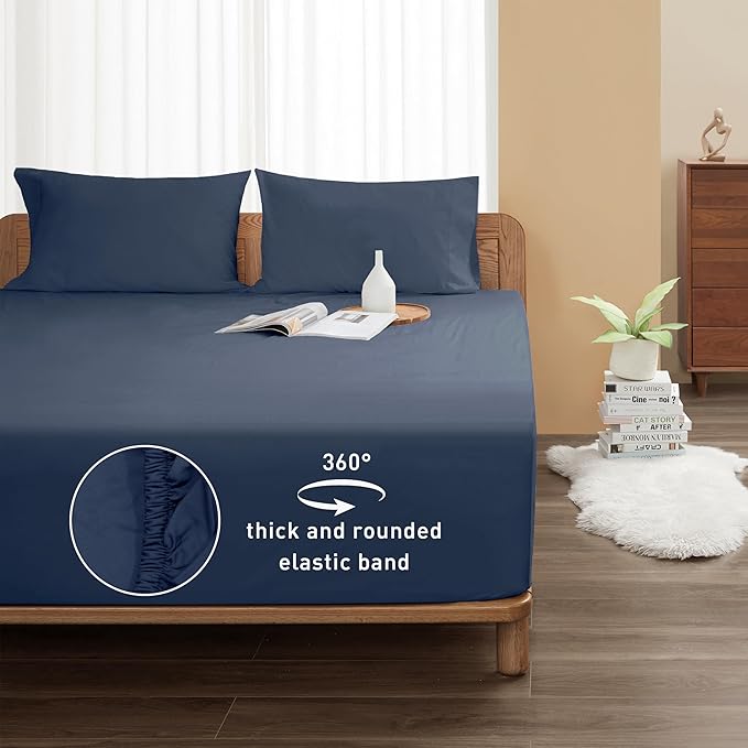 Sunflower Full Fitted Sheet, 1-Piece Extra Deep Pocket Fitted Bottom Sheet 22" - Image 2