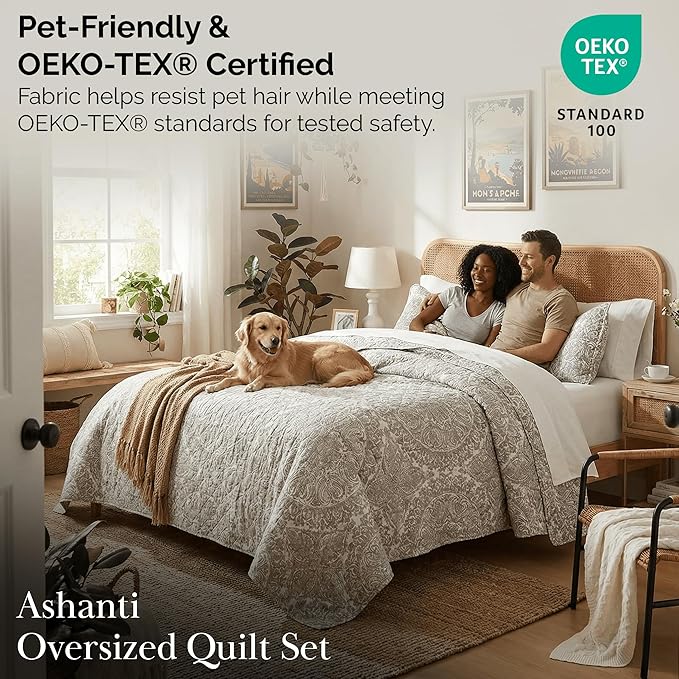Southshore Fine Living, Inc. Ashanti Collection Oversized Queen Quilt Bedding - Image 5