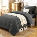 CozyLux Twin XL Comforter Set Dark Grey by CozyLux
