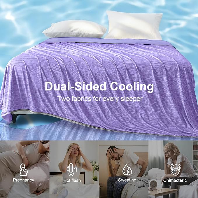 KMUSET Cooling Blanket King Size, Double Sided Summer Cooling Blankets - Image 8