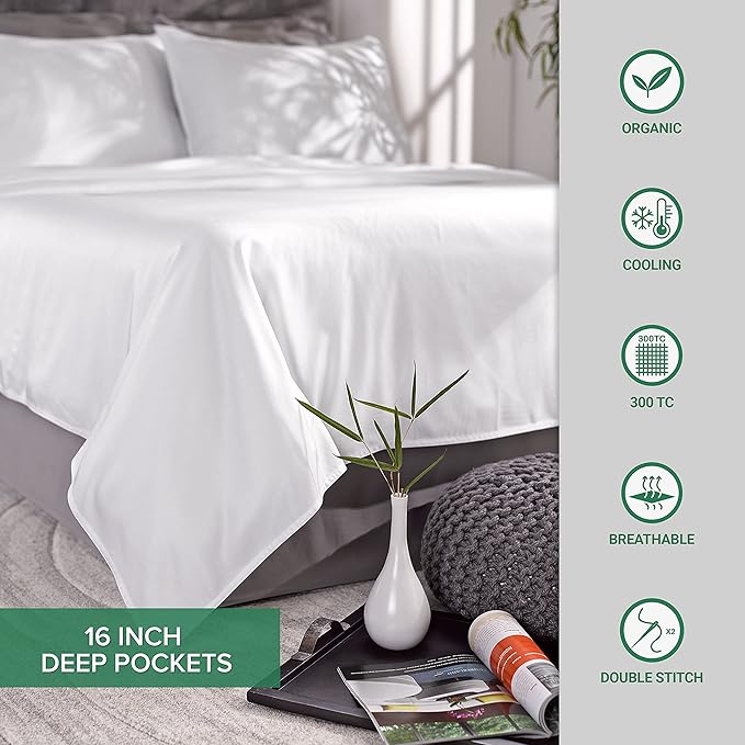 King Sheets by Pure Bamboo, Genuine 100% Organic Viscose Derived from Bamboo - Image 9