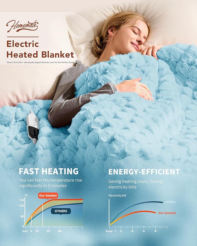 Homemate Heated Blanket Electric Throw - Image 2