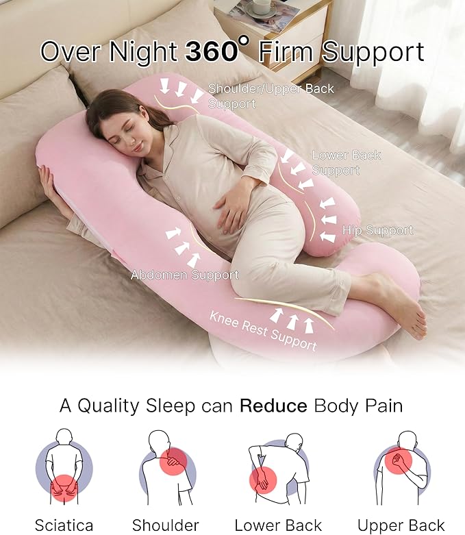 ALLOPERA Pregnancy Pillow, Full Body 57 Inch Maternity Pillow - Image 2