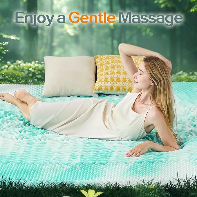 SINWEEK 1.5 Inch Mattress Topper 5-Zone Memory Foam Mattress Topper Pressure - Image 7