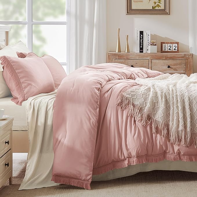 Andency Pink Comforter Set Full Size - Image 7