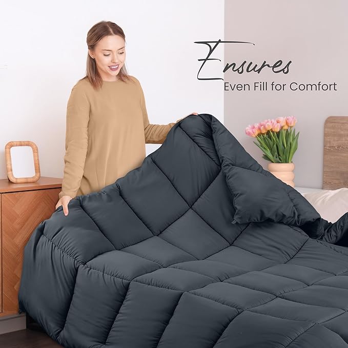 Utopia Bedding Comforters Queen Size, All Season Duvet Insert, Down Alternative - Image 4