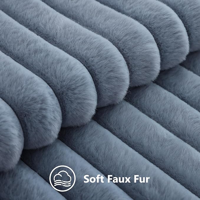decorUhome Cozy Faux Fur Throw Pillow Covers 12x20 Set of 2 Decorative Soft - Image 2