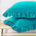 KKJIAF Ruffle Pillow Cases Standard Size Set of 2, Ruffled Pillow Covers by KKJIAF