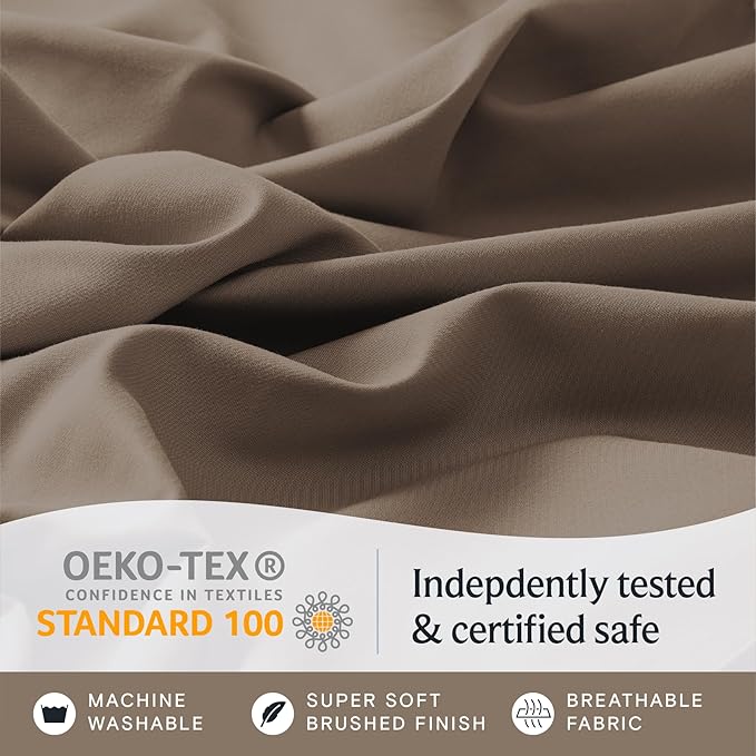 LuxClub 4 PC Queen Sheet Set, Breathable Luxury Bed Sheets, Deep Pockets 18" - Image 7