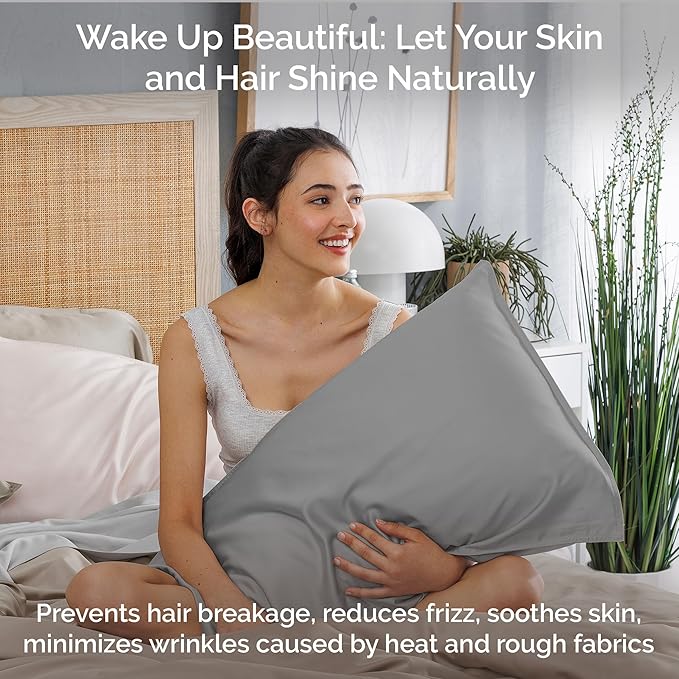Pillow Cases Queen Size Set of 2 Pillowcases 100% Viscose Derived from Bamboo - Image 5