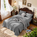 LBRO2M 100% Cotton Sheets Set Deep Pocket 19", 1000 Thread Count Full Size 4 by LBRO2MBedding