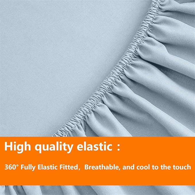TAIMIT Light Blue Twin Size Comforter Set - Image 6