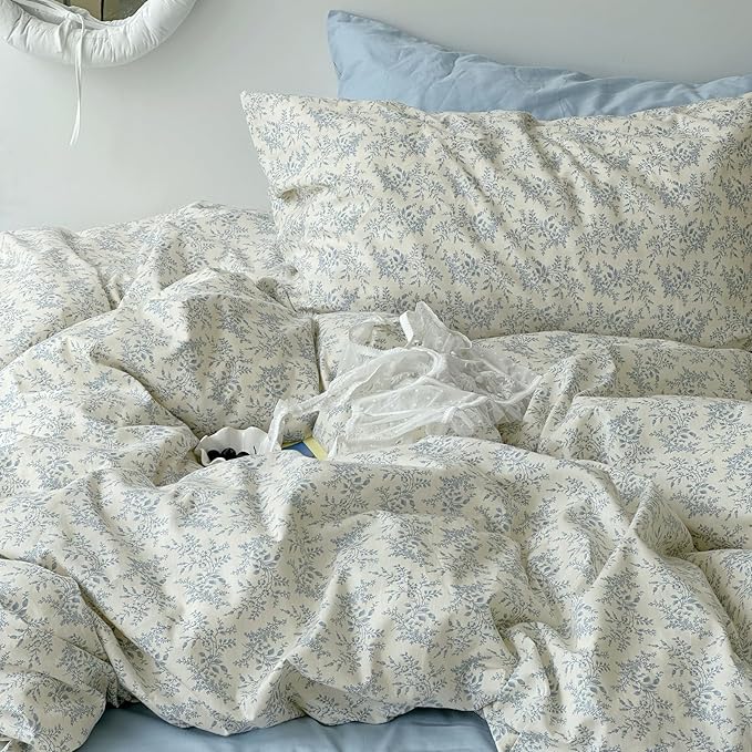 mixinni Blue Floral Duvet Cover Full Size - Image 5