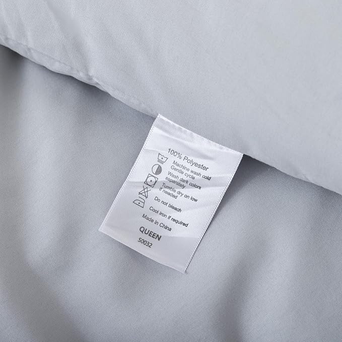 ROSGONIA Gray Comforter Set Queen - Image 9
