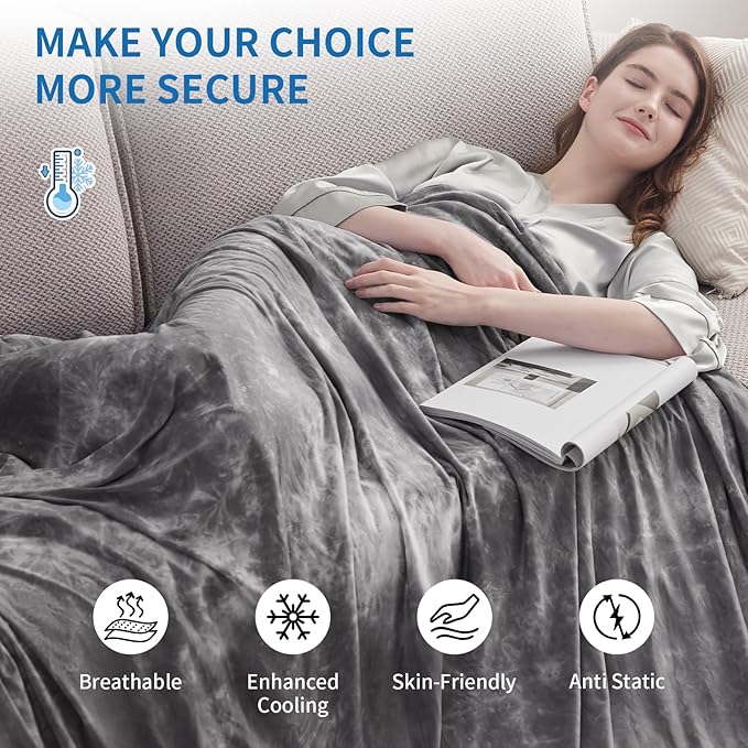 Guohaoi Cooling Throw Blanket for Hot Sleepers, Decortive Tie Dye, Arc-Chill - Image 4