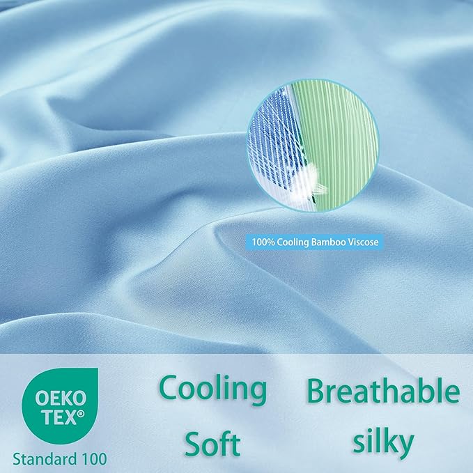 1 Pack Body Size Bamboo Viscose Zippered Pillow Case, 400 Thread Count Cooling - Image 4
