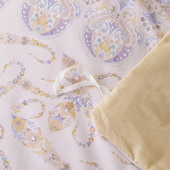 OAITE Duvet Cover Set Twin Size Floral Pattern Ultra Soft 100% Cotton Duvet - Image 8