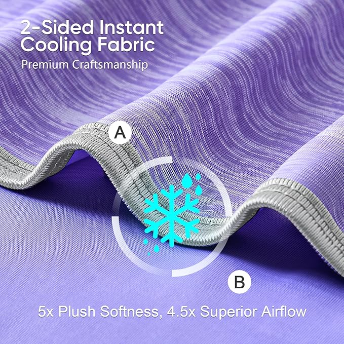 KMUSET Cooling Blanket Twin, Double Sided Summer Cooling Blankets - Image 3
