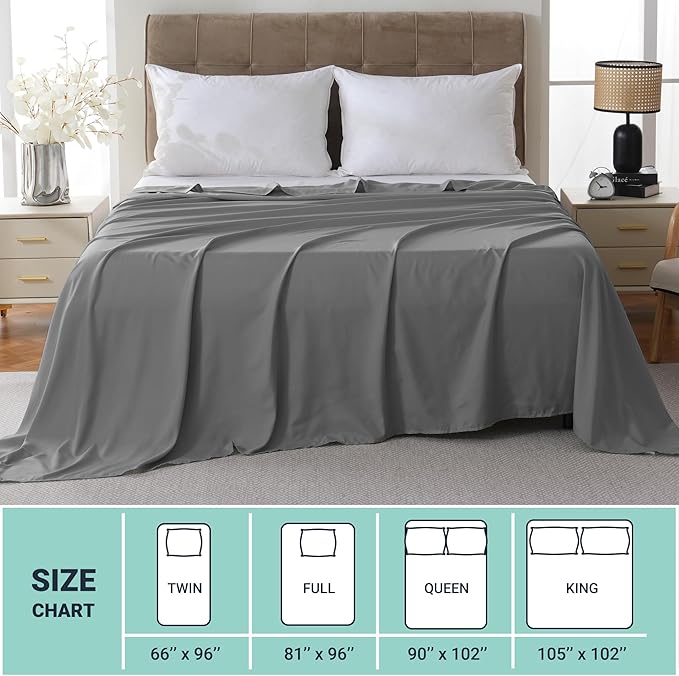 ZPECC Bulk Flat Sheets Only Queen Size 6 Pack, Easy Sort Top Bed Sheet by - Image 5