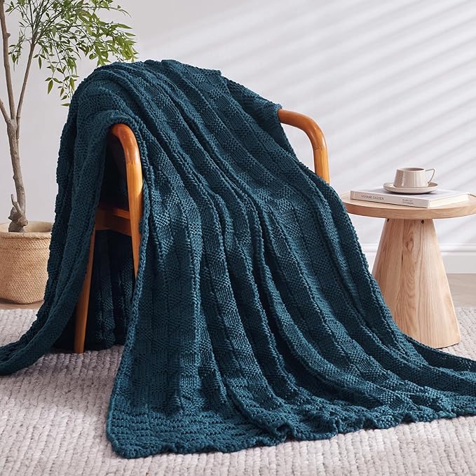 Knitted Weighted Blanket for Adult, No Beads Heavy Blanket 70” x 90'' 20lbs - Image 2