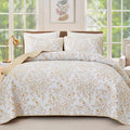 WONGS BEDDING Quilt King Size, Botanical Quilt by WONGSBEDDING