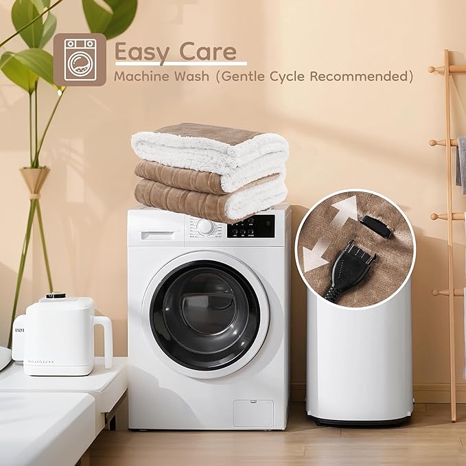 LaffyLo Heated Throw Blanket 50 x 60, Fast Heating Electric Blanket, Dual-Sided - Image 5