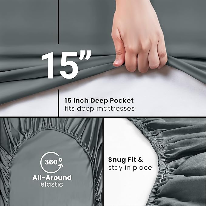 Utopia Bedding Queen Fitted Sheet - Image 3