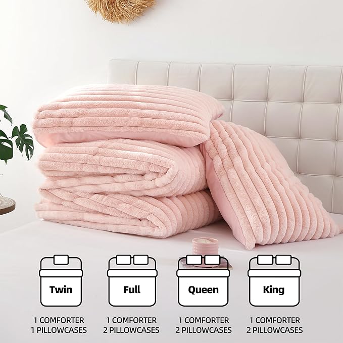 Smoofy Fluffy King Size Comforter Set 3 Pieces - Image 7